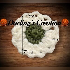 24pcs Handmade Crochet Flowers Applique Embellishment Craft